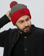 Dark Heather Grey/ Red